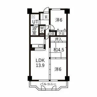 ウィステリア千里【4階】の間取り