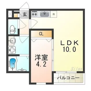 レヴール鳳南【1階】の間取り