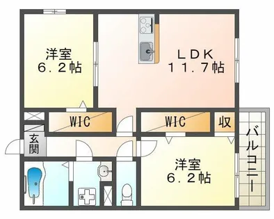 レリアンファミリオⅨ【2階】の間取り