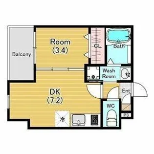 ジーメゾン岸和田春木【1階】の間取り