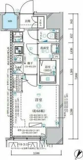 ディアレイシャス名古屋中村公園Ⅱ【3階】の間取り