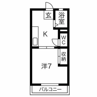 レジデンス香呂【203号室】の間取り