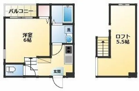 ハーモニーテラス桑津Ⅱ【2階】の間取り