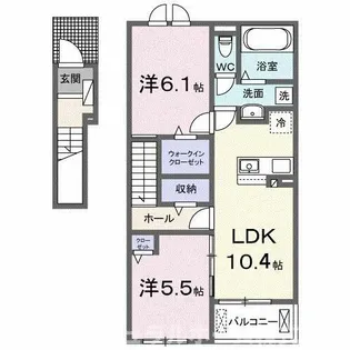 リヴェールパレス【2階】の間取り