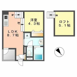 ソフィア名西【1階】の間取り