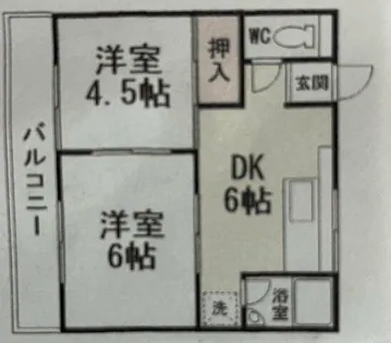 ?門ハイツ【102号室】の間取り