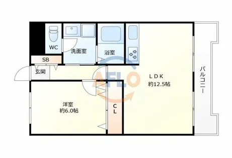 阪神ハイグレードマンション5番館【4階】の間取り