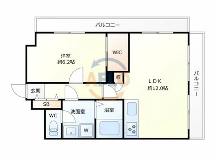 阪神ハイグレードマンション5番館【9階】の間取り