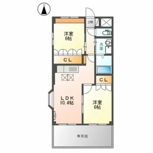 エクセルハイツ【1階】の間取り