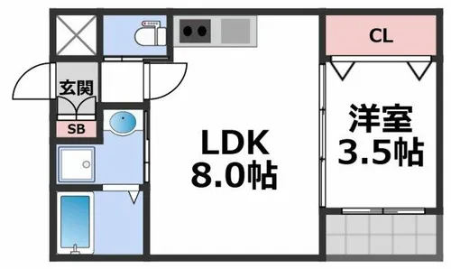 H-maison巽中【2階】の間取り