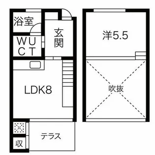 Mフラット【1階】の間取り