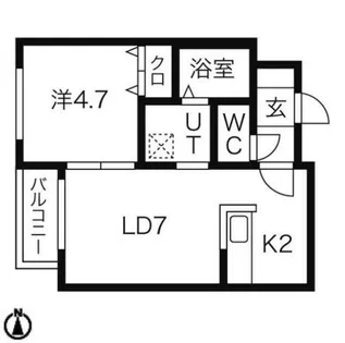 リバージュL38【4階】の間取り