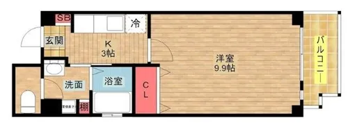 ドーム千代崎【3階】の間取り