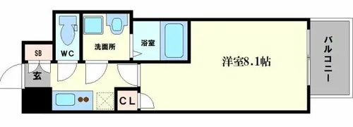 コスモ梅田WEST【2階】の間取り