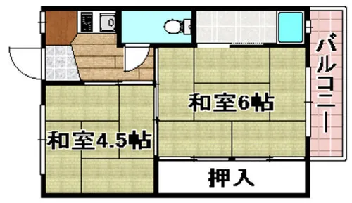 2Kの間取り画像