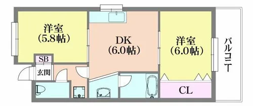 BLANCUBE神戸北【2階】の間取り