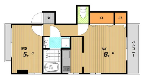 セビーヌ鷹取【3階】の間取り