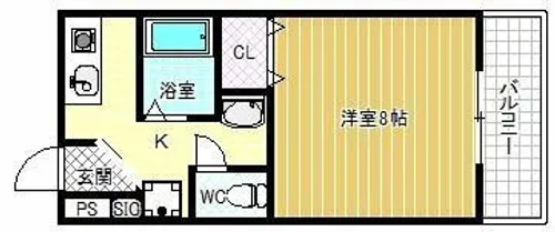メゾンクレア【1階】の間取り