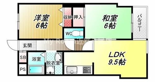 フォーチュン北本町【2階】の間取り