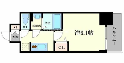 ファステート大正駅前トロフィ【1403号室】の間取り
