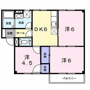 スカイハイツ王塚台【2階】の間取り