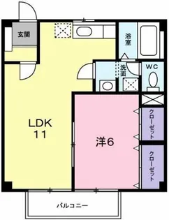 サンハイツ北野【2階】の間取り