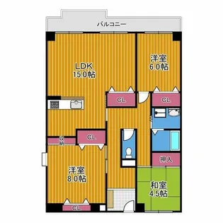 KRグランドイン【1階】の間取り