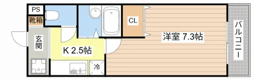 ヴェルドミール伊庭【102号室】の間取り