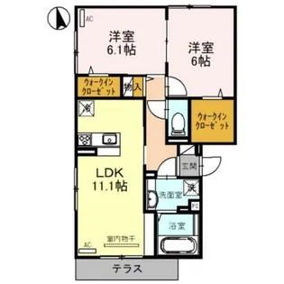 フォレスト フィールドⅡ【1階】の間取り