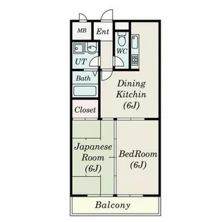 CH当知【201号室】の間取り