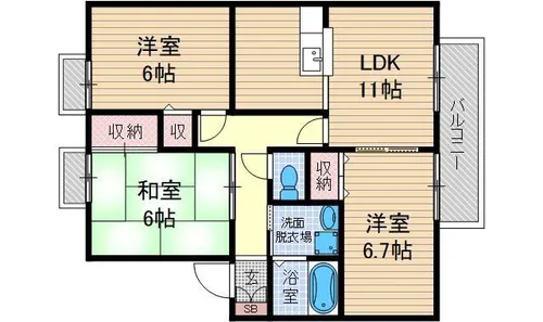 フォーチュン1【1階】の間取り