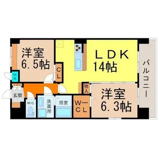 プラジュ千種【4階】の間取り