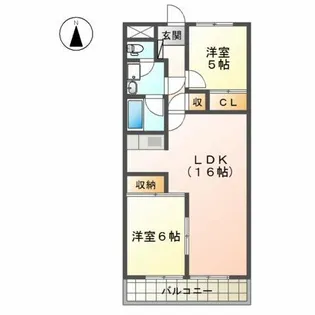 レジデンス鶴里【4階】の間取り