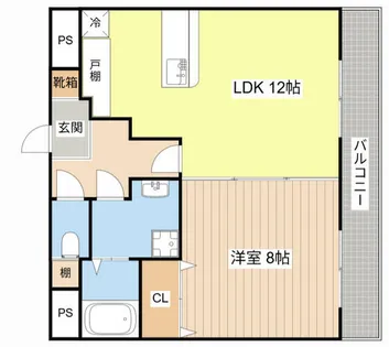 ミンヌ・ブルージュ【201号室】の間取り