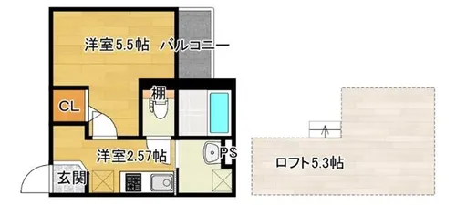 Le Olive【1階】の間取り
