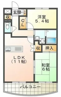 オーズコート【5階】の間取り