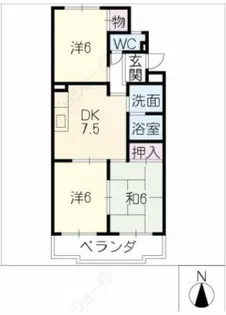 センチュリーコート【203号室】の間取り