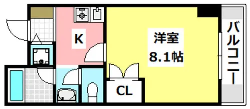 1Kの間取り画像