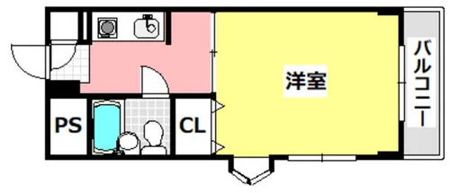 サカエハイツ【401号室】の間取り