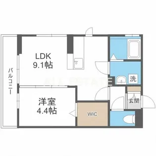 ええいろ【3階】の間取り