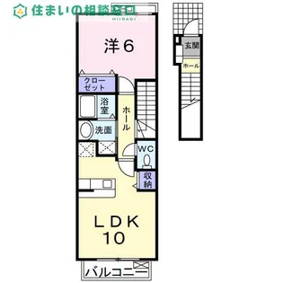 愛知県岡崎市洞町字西浦【アパート】の間取り