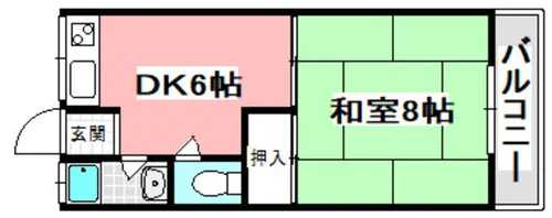 上田コーポ【2階】の間取り