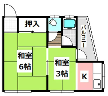 三共マンション【302号室】の間取り