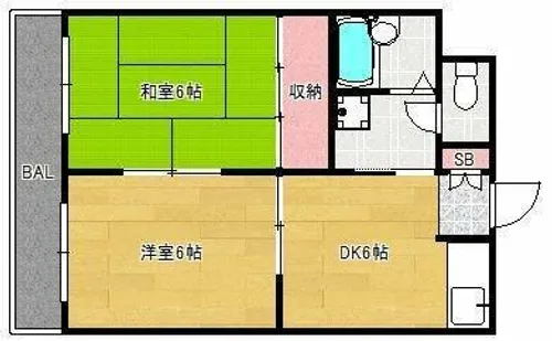マーキスひがし【1階】の間取り