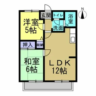 ハッピーヒル【102号室】の間取り