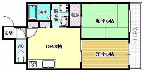 サンハイム天美【3階】の間取り