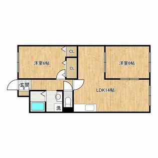 ヴィラスリースター住之江【7階】の間取り