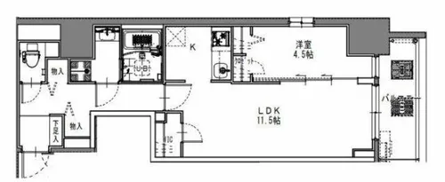 S-RESIDENCE阿波座bouncy【5階】の間取り