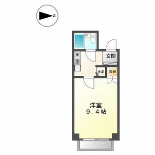 ハートイン矢田【3C号室】の間取り