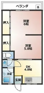 マンション雑賀屋【15号室】の間取り